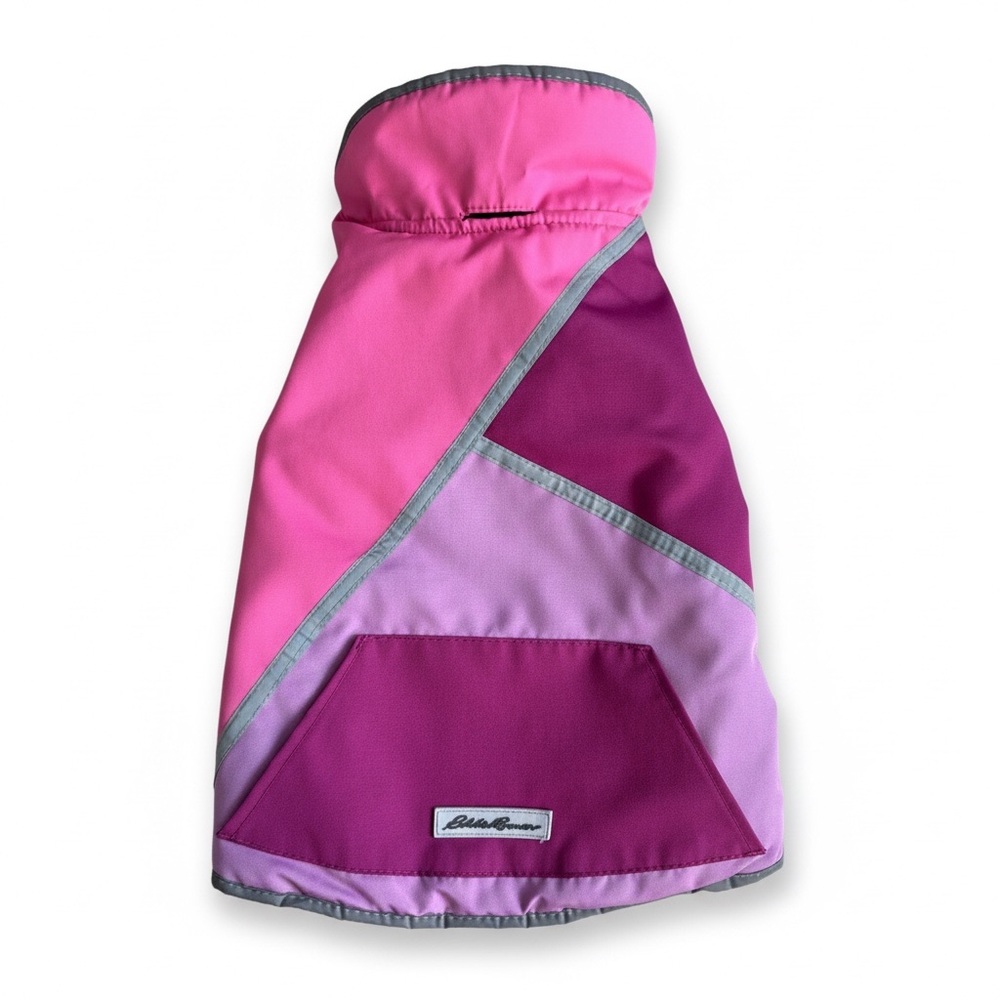 Eddie Bauer Fleece Lined Dog Coat Pink Purple Reflective Medium